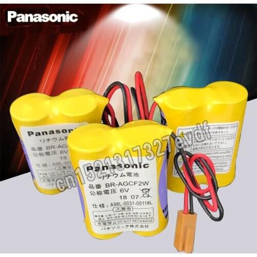 Panasonic Original 20pcs/lot BR-AGCF2W Lithium 6V 2200mAh PLC battery batteries with brown plugs connectors