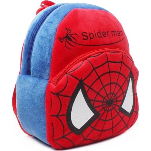 1-3 years old Toddler Backpack Kids MARVEL Spiderman Iron Man Cartoon Plush School Bags Kindergarten Student Bag
