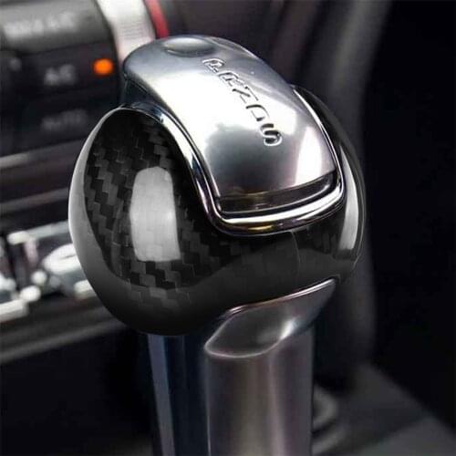 Carbon Fiber Interior Decoration Gear Shift Knob Cover Trim for Ford Mustang 2015-2019 Car Decal Sticker Accessories Brand New