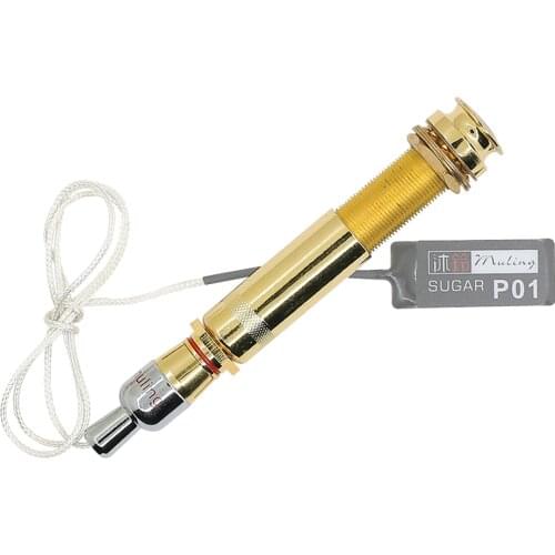 Guitar Pickup Tail Nail Converter Endpin Jack Adapter Copper Material Gold Plated 6.35mm Female to RCA Female Interface