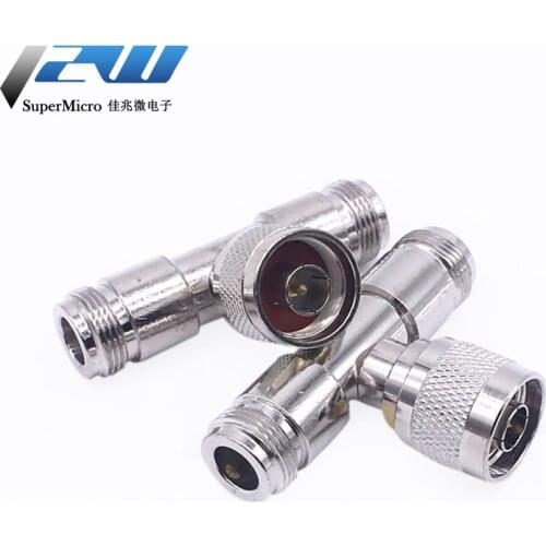 3 Way Connector N Male Jack to 2 N Female Triple T in RF Adapter for Outdoor / Indoor Antenna / Signal Repeater N Male Connector