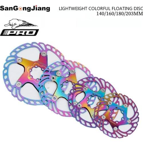 IIIPRO 140 160 180 203mm Bicycle brake disc Road/Mountain Bike MTB colorful disc six nail disc brake Bicycle brake accessories