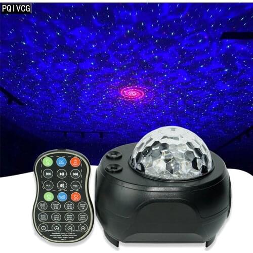 Romantic Colorful Starry Sky Ocean Projector Night Light LED bluetooth laser light Ocean Wave Projection Lamp with remote
