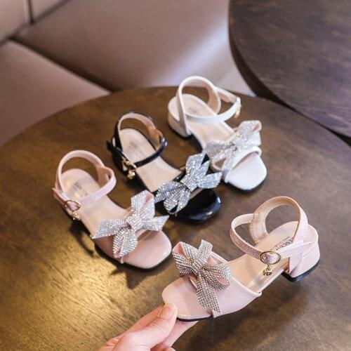 Childrens Sandals Soft Bottom Korean Girls Open Toe Bow Simple Childrens Shoes Princess Shoes Manufacturers Dropshipping