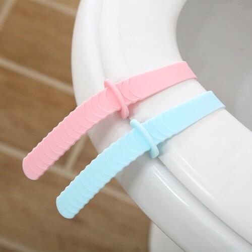 Silicone Toilet Seat Cover Lifter Sanitary Adjustable Portable Sanitary Closestool Seat Cover Lift Handle Bathroom Accessories