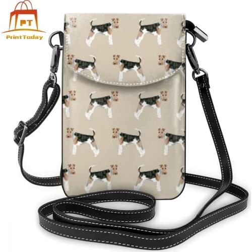 Wire Fox Terrier Shoulder Bag Wire Fox Terrier Leather Bag Travel Trending Women Bags Teen Mini Womens Purse