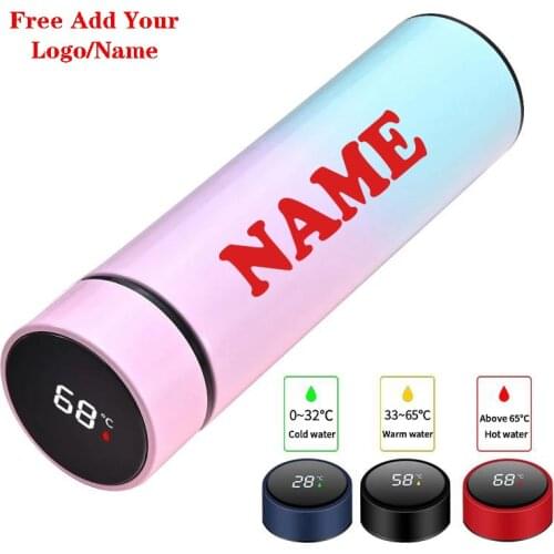 Custom logo Smart Insulation Male and Female Portable Students High-End Simple Bottle Creative Personalized Trend Bulk Tea Cup