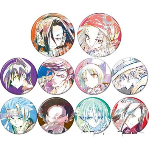 1pcs 58mm Anime Shaman King ASAKURA Tao acrylic Iron Brooch Icons Button(ZCI)