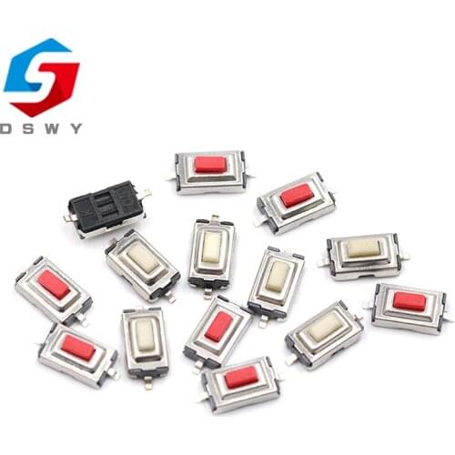 10PCS 3*6*2.5mm Microswitch 3x6x2.5mm SMD 2Pin Tactile Push Button Switch Tact Touch Micro switch White Red