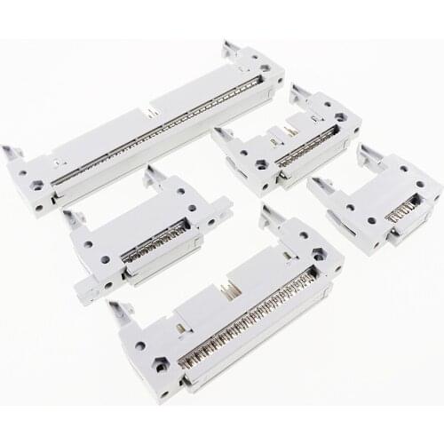 100pcs 0.10" 2.54 mm 10 Position 16 20 26 30 34 40 50 64 Pin Ejector Header Connector Male IDC Type Latch Lock 1.27mm Cable