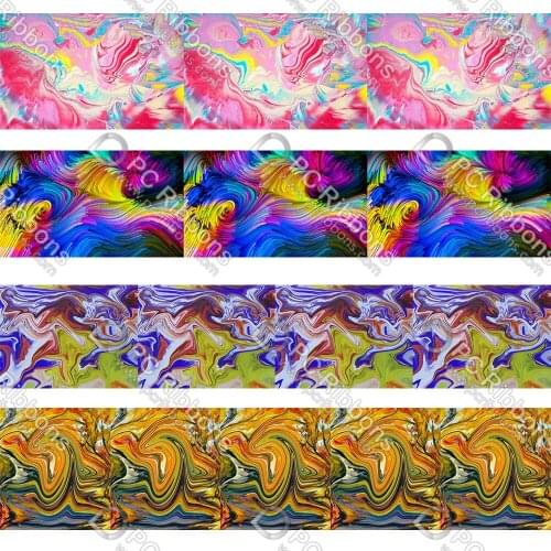 16-75MM Symphony Pattern Printed Grosgrain&Sati&Foe&Lanyard DIY Handmade Materials Christmas Wedding Gift Wrap Tape 50yards