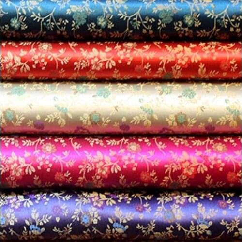 500cm*90cm Plant flower brocade furniture cushions fabrics silk fabrics packaging products cloth women dress costume diy fabric