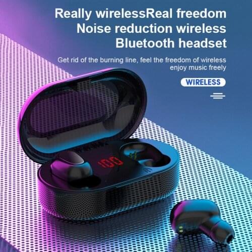 L22 TWS Bluetooth 5.0 Wireless LED Digital Display Waterproof Earphones Earbuds