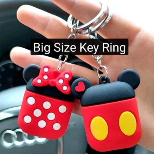 Big Size Cartoon Key Ring Cute Car Keychain Silica Gal Cute Women Children Kids Girl Toy Red Auto Accessories Wholesale
