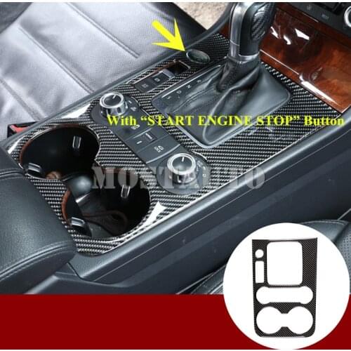 For VW Touareg Carbon Fiber Center Console Gear Box Frame Trim Cover 2011-2018 1pcs Car Accessories Interior Car Decor Car Trim