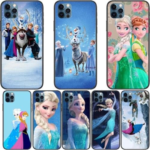 Frozen Princess Anime Phone Cases cover For iphone 11 Pro Max case 12 8 7 6 S XR PLUS X XS SE 2020 mini mobile cell shell funda