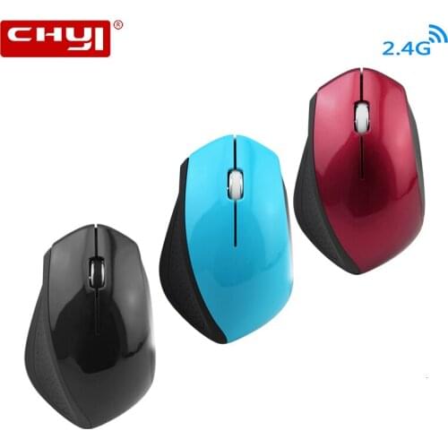 CHYI Wireless Optical Ergonomic Usb Computer Mouse Portable Mini PC Mause 3D Gamers Office Mice For Microsoft Windows IOS Laptop
