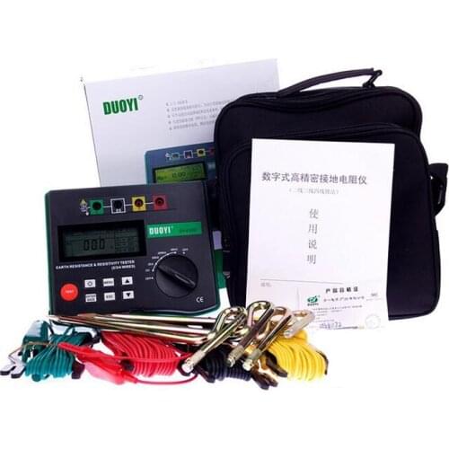 DY4300 Digital Display Ground Resistance Tester Auto Range LCD with Backlight