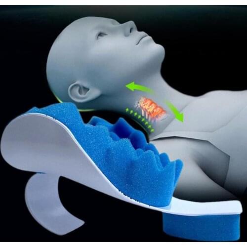 Travel Massage Neck Pillow Therapy Support Tension Reliever Neck Shoulder Relaxer Massager Pillow Soft Sponge Releases Pillow