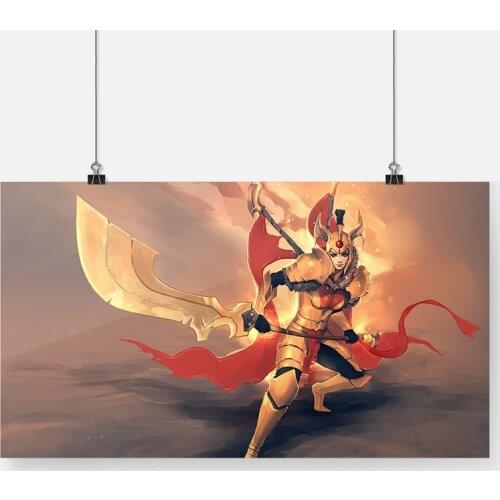 Legion Commander Game Art Poster Framed Wooden Frame Canvas Painting Wall Art Decor Room Bedroom Study Home Decoration Prints