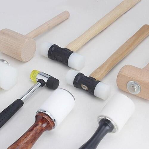 Junetree Nylon hammer Leather Carve Hammer Strengthen Wooden Material Leather Cutting Hammer Craft Stamping Tool