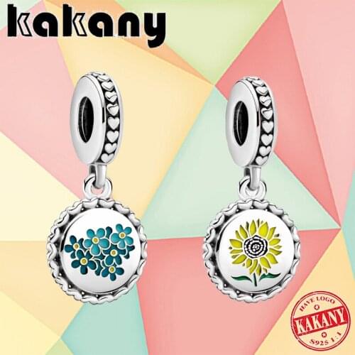 2021 New High Quality 100% 925 Sterling Silver Flower Pendant, Fashionable And Charming Diy Jewelry Gift For Girls