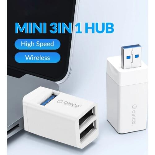 ORICO USB 3.0 Mini Hub USB 2.0 Splitter High Speed Expanded 3-port USB for desktop Laptop Free drive