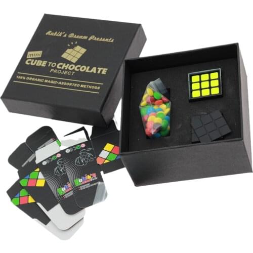 Mini Cube To Chocolate Project 2.0 by Henry Harrius Cube to Candy-Tricks,Illusion,Fun,Close up, Magic Show,Object Appearing