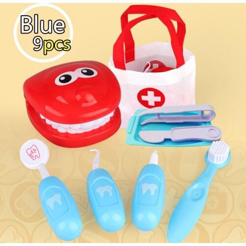 9 PCS Doctor Medical Tool Game House Role-Playing Training Children Brushing Teeth Early Education Education Life Toy Gift
