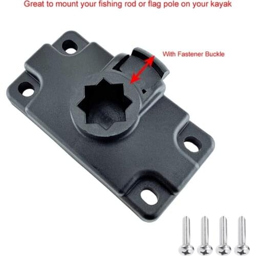 2xInflatable Kayak Rod Holder Mount Base Boat Canoe Support Slide Rail Rack Fishing Tackle DIY Accessory with Screws