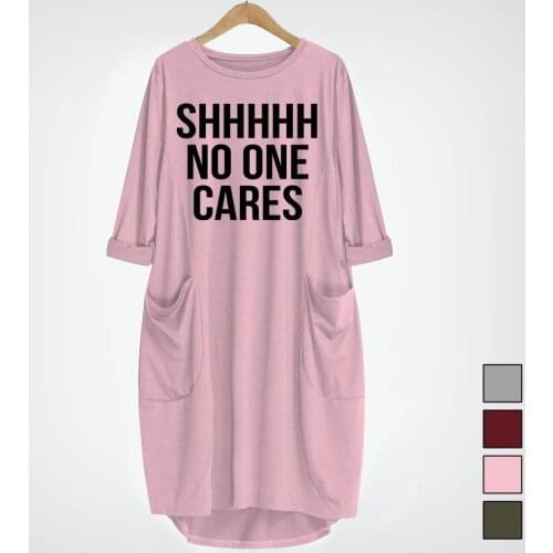 2019 new Fashion T-Shirt for Women shhhh no one care funny Tshirt Plus Size Tops Graphic Tees Women Off The Shoulder