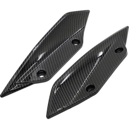 For BMW S1000RR 2015 2016 2017 2018 Gloss black Carton Fiber Front Side Planel Fairing Wing ABS Aerodynamic Winglets Fairing