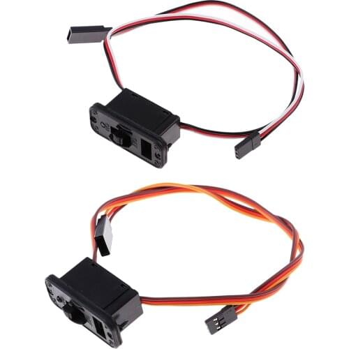 ON/OFF Switch FUTABA/JR Plug 25CM Cable Wire LED Male to Female for RC Servo