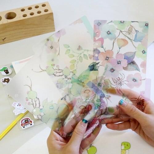 Coloful Bird Garden A5&A6 PP Board Index Divider For DIY Notebook Planner Diary Refills Loose Leaf Spiral Binder Accessories