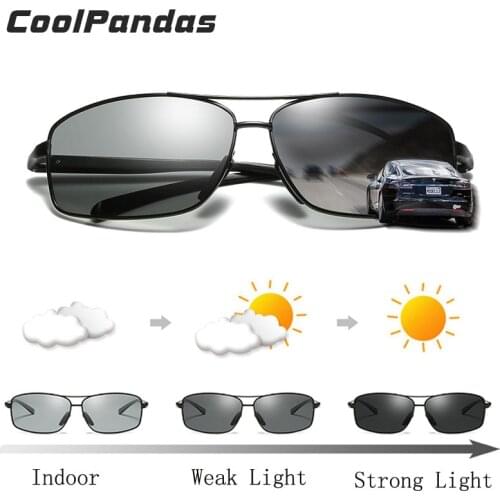 Original Brand Photochromic Polarized Men Sunglasses for Drivers Women Male Safety Day and Night Vision Glasses Driving UV400