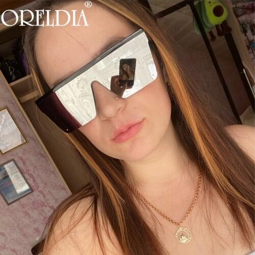 Oversized Square Sunglasses Women 2020 Luxury Transparent Colorful Sunglasses Women Designer Men Vintage Flat Top Eyewear UV400