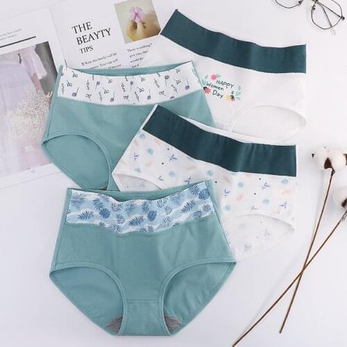 Women underpants sexy lingerie female causal panties high waist winter underwear ladies cotton briefs big plus size intimates