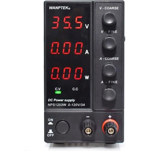 High Precision Adjustable Mini Power Supply NPS1203W 0-120V 0-3A Switching DC Power Supply 3 Digits Display LED