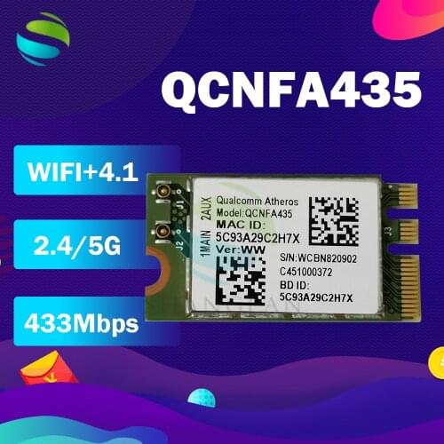 Wifi Card for Qualcomm Atheros QCA9377 QCNFA435 Bluetooth 4.1 802.11AC 2.4G/5G NGFF Wireless adapter CARD