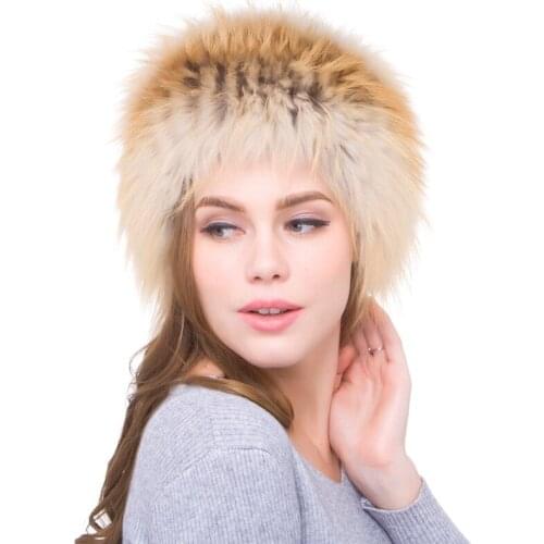 Special Price Real Fox Fur Straw Hat Women Natural Color Fur Knitted Flattop Warm and Windproof Splicing Fashion Caps