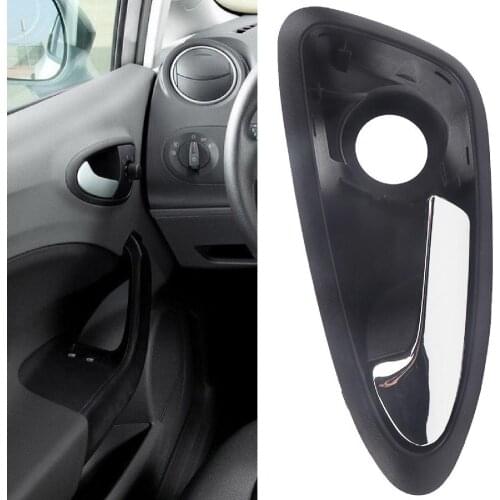 1Pair Interior Door Handle Durable Electroplating Inside Door Handle OE: 6J1837113A 6J1837114A for SEAT-Ibiza 2009-2012