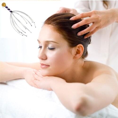 1Pcs Octopus Handheld Head Massager Removing Tiredness Release Stress Scalp Meridian Massage Combs Health Tool Masajeador Cabeza
