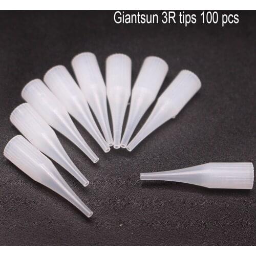 100pcs/lot 3R Small Spouts Needle Tips Permanent Makeup Eyebrow/Eyeliner/Lips Giant Sun Machine Tattoo Needle caps
