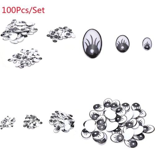 100Pcs/Set Plastic Cartoon Eyes DIY Cute Safety Eyeball For Animal Bear Dolls Puppet Crafts Supplies Kids Toys