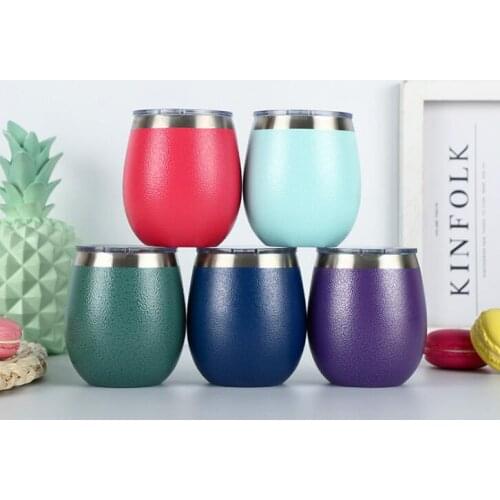 100pcs 8oz Wine Tumbler fashion Egg Cups Stainless Steel Wine Glasses Beer Tea Coffee mugs Vacuum Insulated wine glass