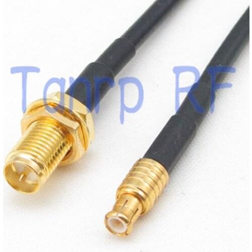 6in MCX male plug to RP-SMA female jack RF connector adapter 15CM Pigtail coaxial jumper cable RG174 extension cord