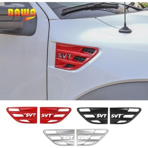 BAWA Car Stickers For Ford F150 Fender Grille Vents Trim Cover Accessories For Ford F150 Raptor 2009-2014 SVT Letter Styling