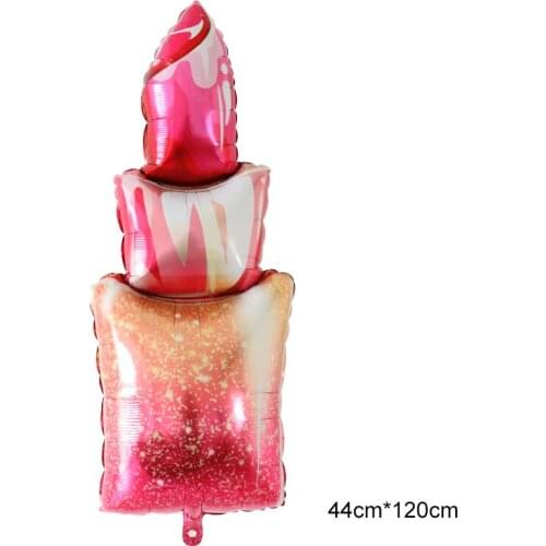 1pc BIG Lipstick make up helium balloon 18/20years old girl Pink party decoration princess happy adult birthday foil ballon
