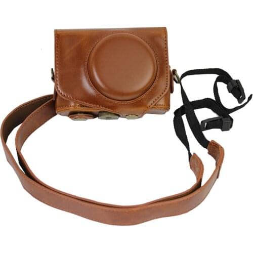 PU Leather case Camera Bag Cover for Canon G9 X G9X MarkII G9X2 G9XM2 G9XII digital camera bag pouch with shoulder strap