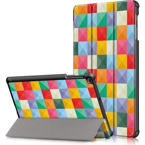 Colorful printed case For Samsung Galaxy Tab A 10.1 2019 SM-T510 SM-T515 10.1" Folding Stand Smart PU leather Cover